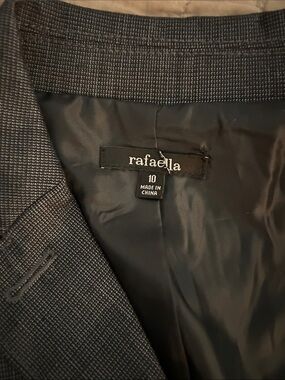 Rafaella Black Textured Blazer with Subtle Pattern